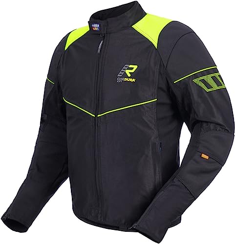 Rukka Airgobi Giacca tessile moto, nero/giallo, 46