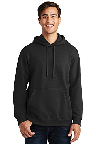 Port & Company Fan Favorite Fleece Pullover Hooded Sweatshirt. PC850H Jet Black M