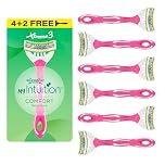 Wilkinson Sword myIntuition Xtreme 3 Comfort Sensitive rasoi da donna monouso, confezione da 4 rasoi per pelli sensibili da donna e 2 rasoi omaggio