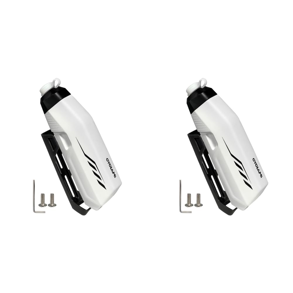 Aerodynamic 650ml Cycling Water Bottle Set with Leakproof Seal and Frame Holder for Outdoor Biking