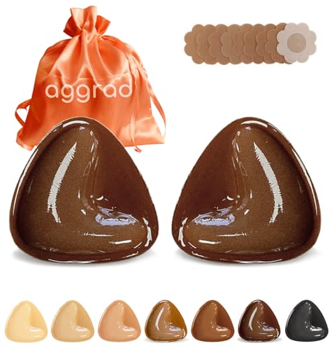 AGGRAD Double Sided Sticky Bra Pads Inserts Ultra Instant Volume Backless Strapless Stick on Bra Push up for Swimsuit Bikini Bathing Suit Sports Bra