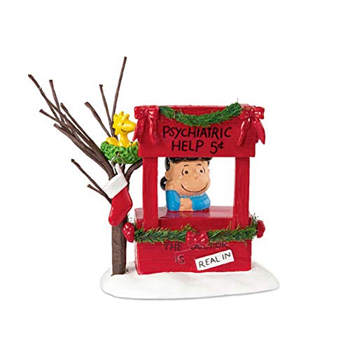 Department 56 809005 Peanuts Village Lucy Is In Accessory Figurine cover