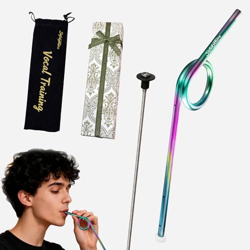 Professional Vocal Training Straw, SafeKythera Voice Trainer Tool for Singing, Portable Vocal Straw to Improve, Train & Heal Your Voice, Gift for Singers and Teachers(Colorful)