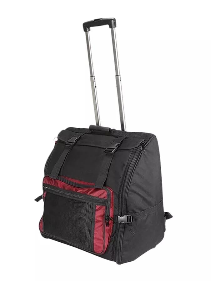 CNB Akkordeon Trolley-Bag für 96 Bässe – gepolsterte Transporttasche mit Rollen & Trolleygriff – leicht, stabil & wasserabweisend – idealer Schutz für Akkordeon beim Reisen, Proben & Auftritten