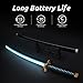 Zisu LED Glowing Anime Cosplay Sword Muichiro Sword - 40 Inch Rechargeable Light Up Sword with Stand & Belt