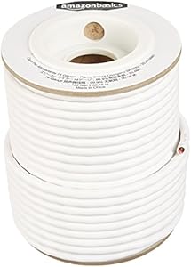 Amazon Basics Speaker Wire - 14-Gauge, 99.9% Oxygen-Free Copper, 30,5 m, White