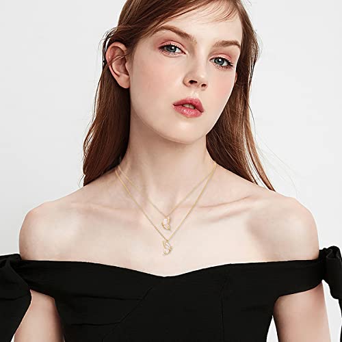 Butterfly Wing Necklace - Sister & Friendship Necklace, Gold Butterfly Design, Two Necklaces in One for Sisters or Best Friends3