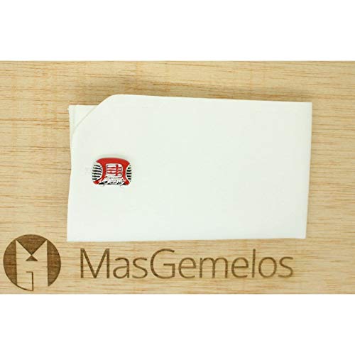 Gemelos Transistor Rojo Cufflinks metálicos de diseño rectangular 3
