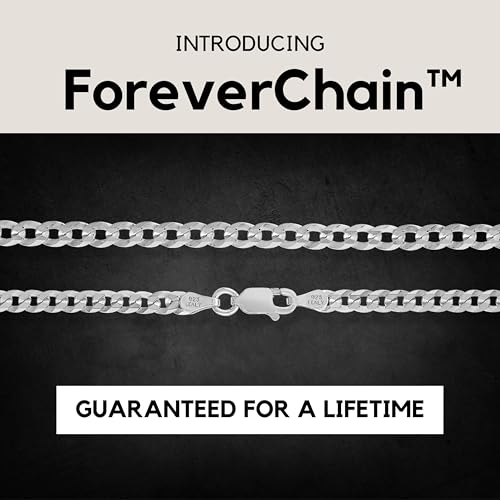 KISPER Silver Chain for Men Women - 925 Sterling Silver Italian Figaro Mariner Curb Chain Necklace for Men - Made in Italy by KISPER - Image 3