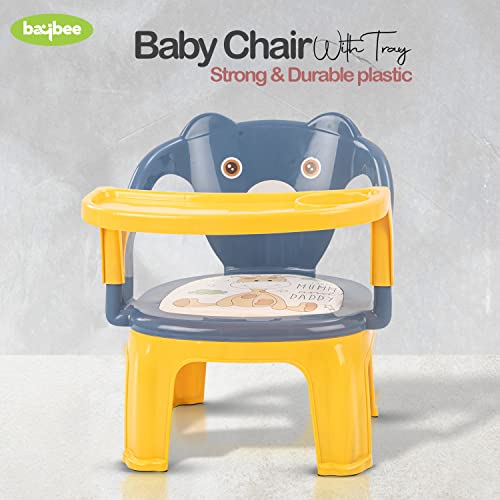 Baybee-Plastic-Baby-Chair-for-Kids-Study-Table-Chair-with-Cushion-Seat-High-Backrest-Booster-Seat-for-Baby-Home-School-Kids-Chair-for-Toddlers-1-to-4-Years-Boy-Girl-Booster-Seat-Blue