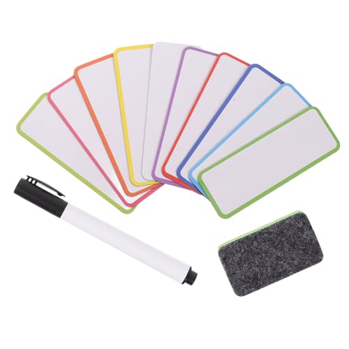 Abaodam 60個 入り再利用可能マグネットラベル 書ける消去可能素材 耐久性磁気ホワイトボード用 冷蔵庫やファイルキャビネット対応 学校オ