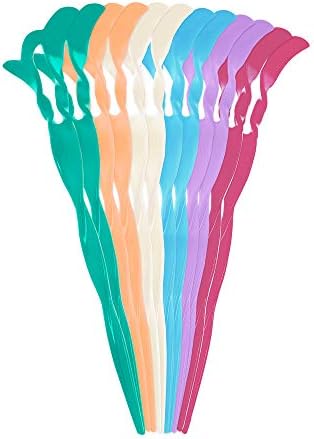 RC ROCHE ORNAMENT12 Pcs Womens Fashion Hair Sticks Spiral Plastic Twist Stylish Chopstick Bun Updo Hairpins Premium Quality Beauty Accessory Girls Ladies, Medium Pastel Multicolor