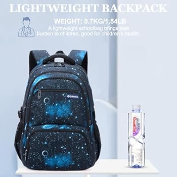 Schoolrugzak voor jongens, middelgroot, 30 l, casual rugzak, waterdicht