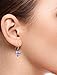 Sterling Silver Genuine Amethyst, White Topaz, and Diamond Accent Cluster Dangle Earrings