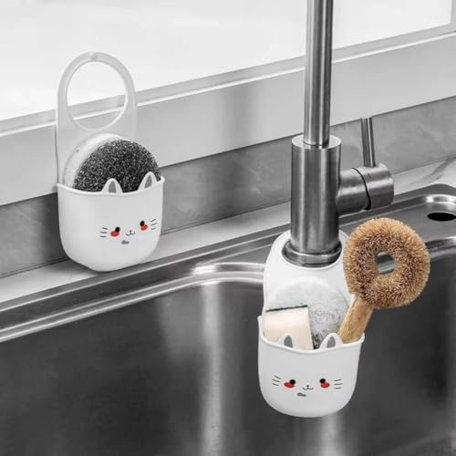 NEIQIUWING Per scaffale per lavelli e spugne, cestello di scarico, struttura per filtro dell'acqua