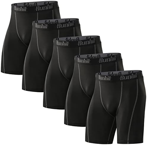 Runhit Compression Shorts Men Underwear Spandex Running Shorts Workout Athletic