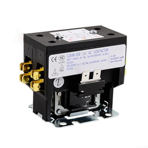MeevrgR Contactor de CA para sistemas HVAC y ascensores, 220V 50/60Hz, diseño compacto para una fácil instalación, adecuado para aire acondicionado y compresores