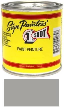 1 Shot 1/2 Pint Medium Gray Paint Lettering Enamel Pinstriping & Graphic Art