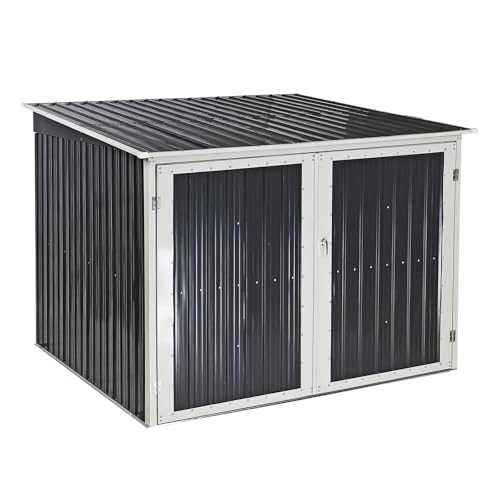 Fahrradgarage Fahrrad Garage Metallhaus anthrazit 3,5 m² für 4 Fahrräder