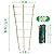 SWANGSA 6 Pack Bamboo Trellis 24 Inches for Climbing Plants, Fan-Shaped Bamboo Plant Trellis Cucumber Tomato Trellis with 50pcs Twist Ties for Outdoor and Indoor Potted Plants
