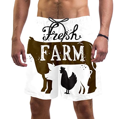 Maillots de bain pour hommes imprimé animalier et séchage rapide