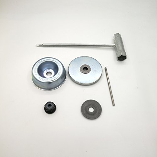 shiosheng Pack of Collar Nut & Rider Plate & Thrust Washer & Thrust Plate Guard Washer &Wrench &4mm pin for sthil FS120 FS200 FS250 Trimmers Brush Cutter Parts Gardening Tool Fitting Accuracy