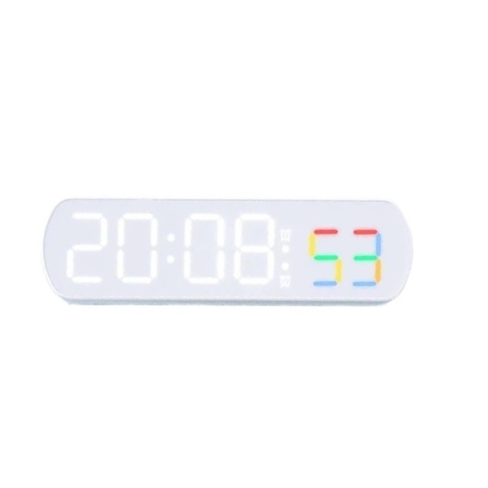 POAHNCU Alarm Clock, Digital Alarm Timer Clock Temperature Dual Desktop Table Night Mode Desk Home,for Heavy Sleeper(WHITE WHITE)