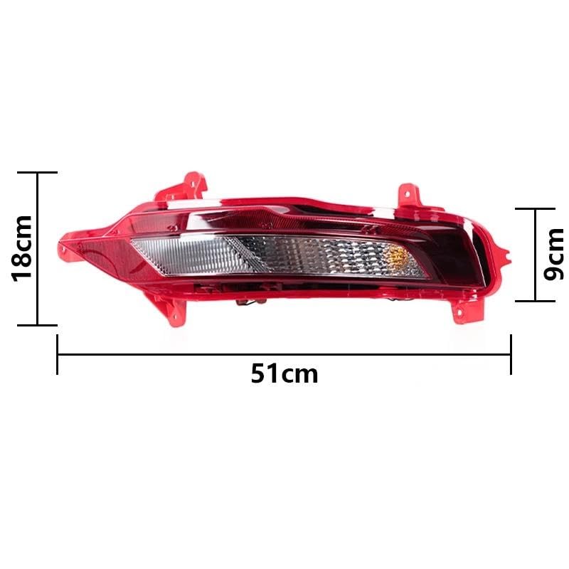 Generico Luce Freno Posteriore Per Hyundai Per Tucson L 2021-2023 Paraurti Posteriore Luce Nebbia Guida Riflettente Avvertimento di Segnale Fanale Posteriore Auto(Giusto)