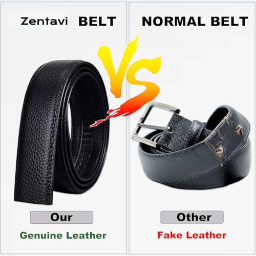 Genuine Leather Ratchet Belt for Men, Slide Belt, Trim To Fit, Effortless Style (35mm)3