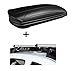 Produktbild Dachbox VDPMAA320 320Ltr abschließbar schwarz matt + Alu Relingträger Aurilis Original kompatibel mit Dacia Duster mit Reling 5 Türer 2014-2017