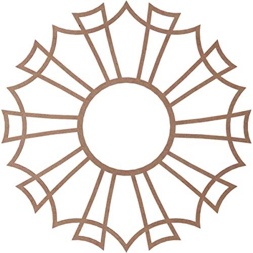Image of Ekena Millwork 40 inchOD x 14 1 /8 inchID x 3 /8 inchT Augustus Wood Fretwork Pierced Ceiling Medallion, Wood (Paint Grade)