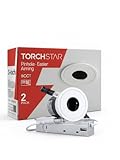 TORCHSTAR 3 Inch 5CCT LED Pinhole Recessed Lights with J-Box, 30° Ultra-Narrow Recessed Ceiling Spotlight for Layered Lighting, IC Rated, Dimmable, Anti-Glare, CRI 90, 2700-5000K, ETL, FCC, Pack of 2