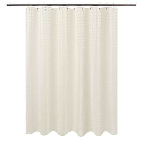 Barossa Design Fabric Shower Curtain Cream Hotel Grade, Water Repellent and Machine Washable, 71 x 72 inches Brick Dobby Pattern for Bathroom Barossa Design Fabric Shower Curtain Cream Hotel Grade, Water Repellent and Machine Washable, 71 x 72 inches Brick Dobby Pattern for Bathroom