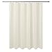Barossa Design Fabric Shower Curtain Cream - Hotel Grade, Water Repellent and Mildew Resistant, Washable - 71 x 72 inches - Brick Dobby Pattern for Bathroom