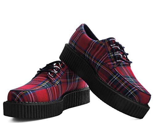 T.U.K. Shoes T2264 Unisex-Adult Creepers, Red Tartan Anarchic Creeper - US: Mens 8 / Women 10 / Red/Fabric3