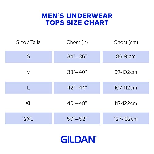 Gildan Camisetas masculinas de gola redonda, pacote múltiplo, estilo G1100, Branco (pacote com 6), G