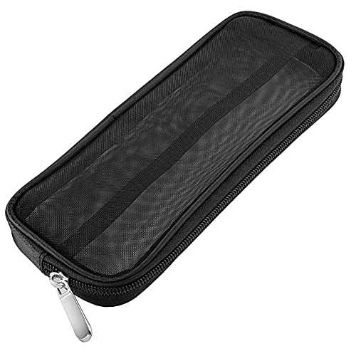 UUYYEO Mesh Makeup Brush Bag Case Holder Organizer Small Cosmetic Pouch Travel Toiletry Bag Pencil Case Makeup Artist Storage Bag