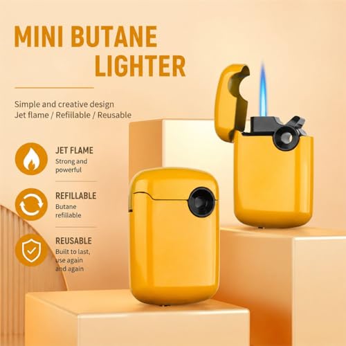 Encendedor de butano para camping y viajes con llama ajustable 4