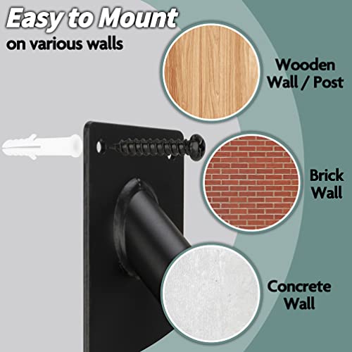 Handrail For Outdoor Steps, Wall Mounted Grab Bar For Garage Proch Steps, Stair Railings For 1-3 Steps With Black Finished, Suitable For Elderly, Kids, Pregnant, Disabled 32"Length, Dia 1.25" Pipe) #TOP3