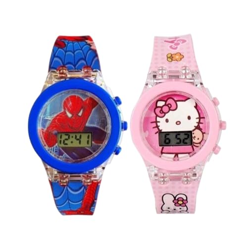 TimeFit Hello Kitty Watch for Baby-Girls.Spiderman Watch for Baby-Boys. Unisex Digital Watch Combo Pack of 2. Cartoon Watch for Boys. Kids Toy Watch (B0D1K1STVB) Amazon Price History, Amazon Price Tracker