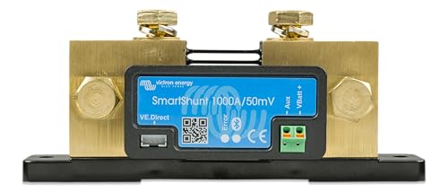 Victron Energy SmartShunt Battery Monitor (Bluetooth) - Victron Smart Shunt - 6.5V-70V, 1000 amp -  SHU050210050