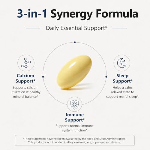 Alliwise D3 K2 Vitamin 10000 IU with Magnesium Glycinate Softgels,120 Count | K2 D3 Vitamin Supplement with Magnesium, High Potency Supports Calcium Absorption, Immune & Sleep Health,Gluten-Free - image 8