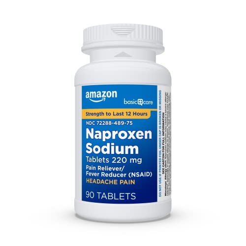 Amazon Basic Care Naproxen Sodium Tablets 220 Mg, Headache Pain, 90 Count #TOP4