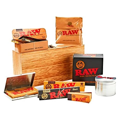 Kit Raw Grinder con Caja de Madera y Papeles Raw Cover