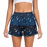 Matériau : ce short de sport à séchage rapide est fabriqué en 95 % polyester et 5 % élasthanne, qui est doux, séchage rapide, respirant, élastique en tissu, coupe ample et confortable.