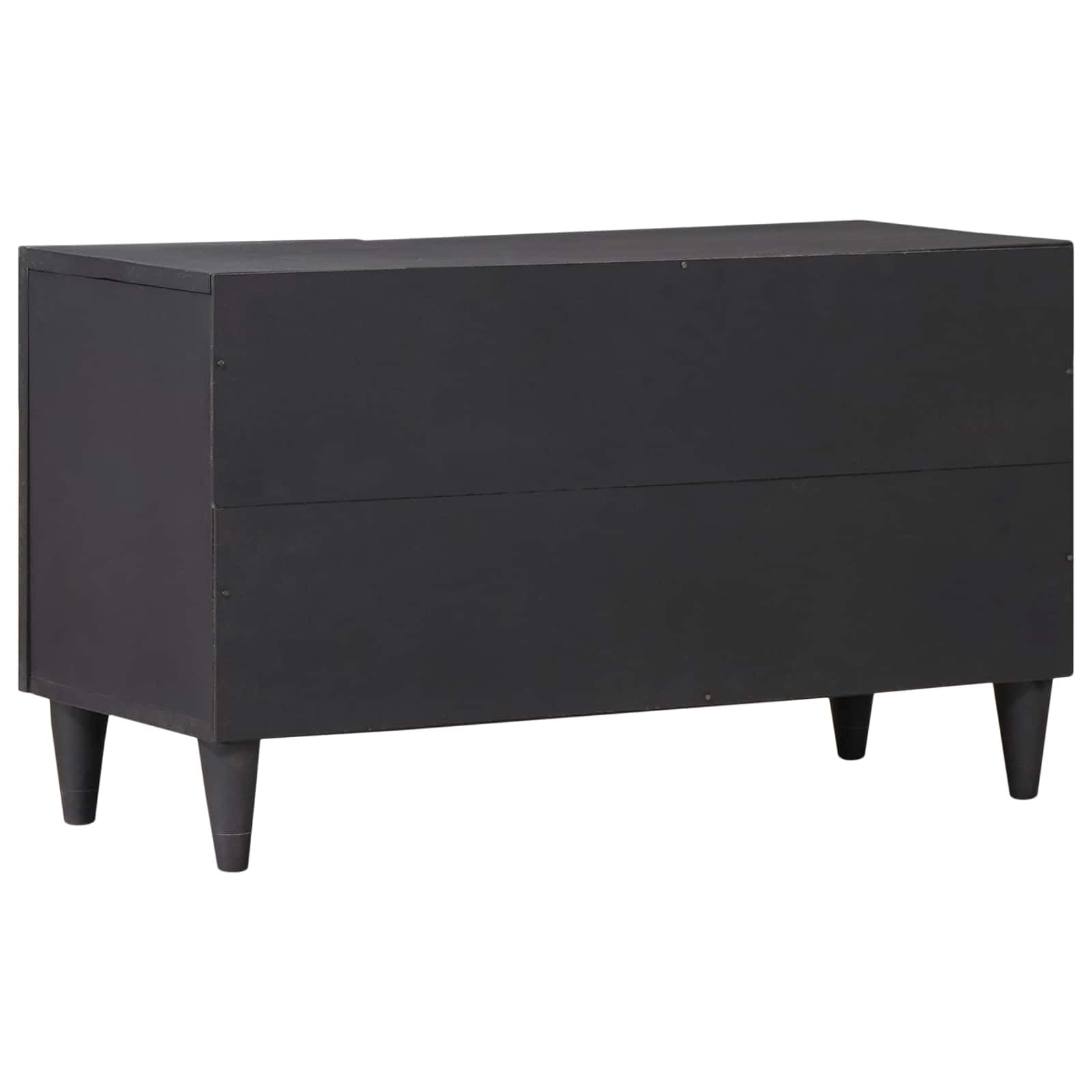 Mueble TV Madera Mango Macizo Multicolor 80 x 31,5 x 46 cm con Puertas