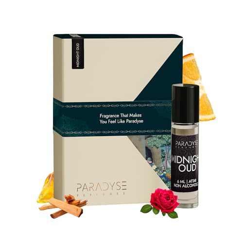 Image of Midnight Oud Attar | Non-Alcoholic Perfume Oil Roll on | Luxury Attar | Musky, Woody & Floral Perfume | Premium and Long lasting | 6 ml (Midnight Oud)