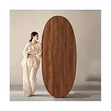 XILYZMO Piano Tavolo Legno Pino Massiccio, Tavola Ovale Scrivania 3cm, Pannello Personalizzabile Mobili Fai-da-Te, Ricambio Top Tavolino caffè, Mensole E Superficie di Lavoro(130x80cm)