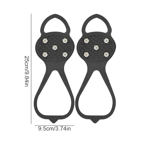 Anti Rutsch Schuhspikes, Universal 5-Claw Spikes Für Schuhe Winter rutschfeste Eisspikes, Schuhkrallen Spikes Zum Wandern, Bergsteigen, Spazierengehen, Unverzichtbar für Outdoor-Aktivitäten (M)