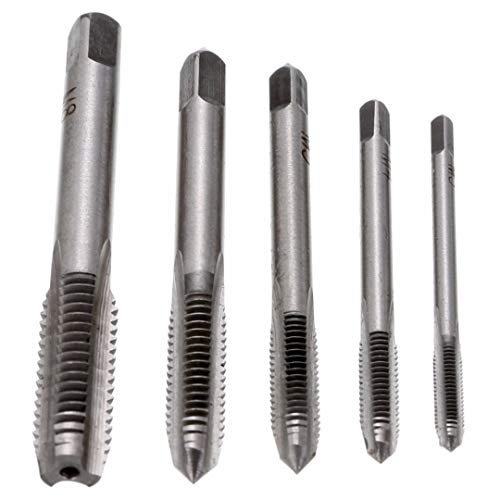 NIKOVAS 5PCS/Set HSS M3 M4 M5 M6 M8 Machine Spiral Point Straight Fluted Screw Thread Metric Plug Hand Tap Drill Set Hand Tools